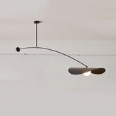 Gross Taklampa Rund Svart Modern Böjd Design